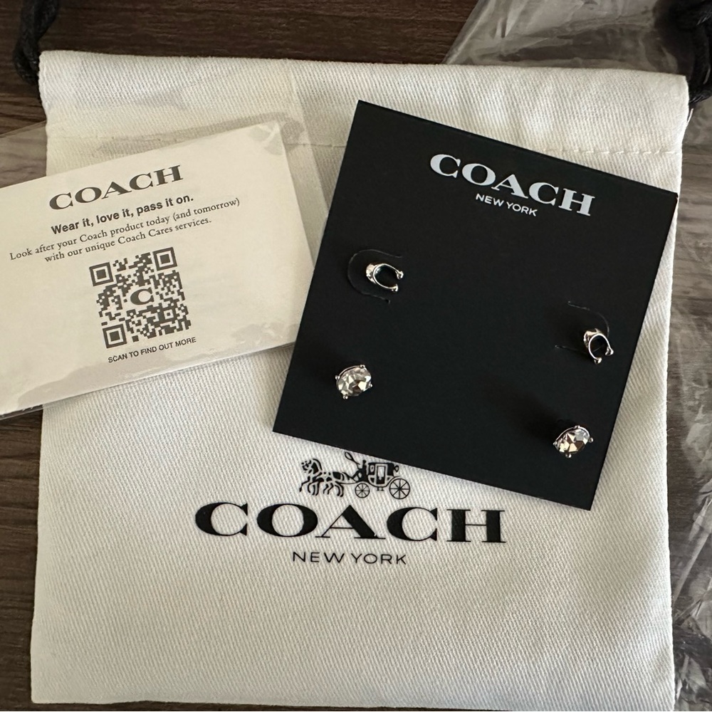 Coach earrings! These signature stud earrings are stunning for day, night